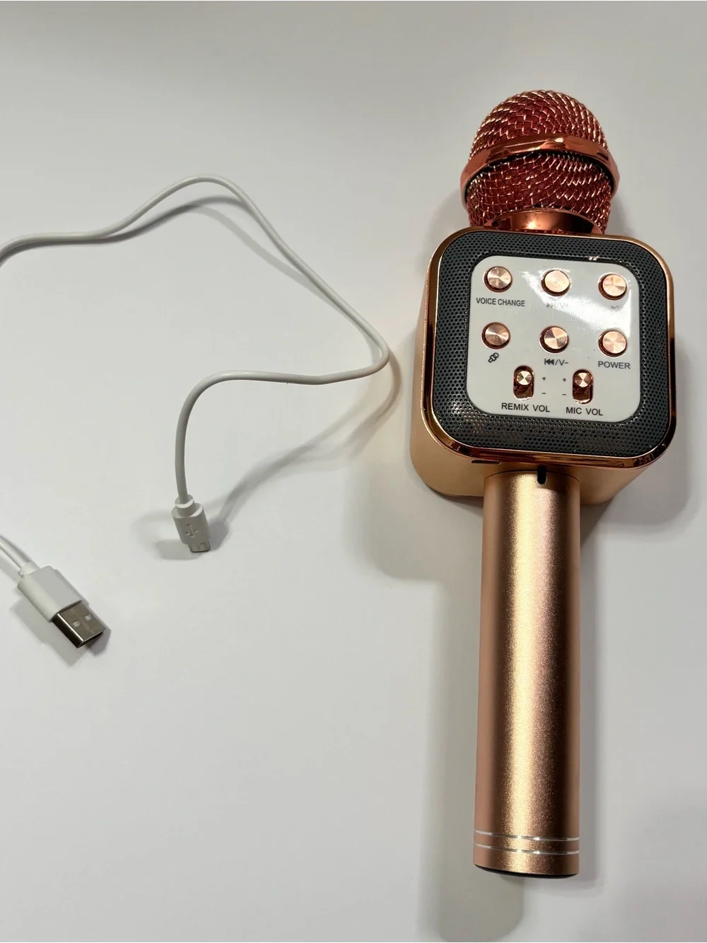 Wireless Bluetooth Karaoke Microphone - Rose Gold Bluetooth Handheld Mic